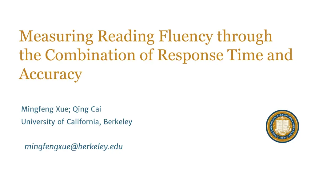 measuring reading fluency through the combination n.w