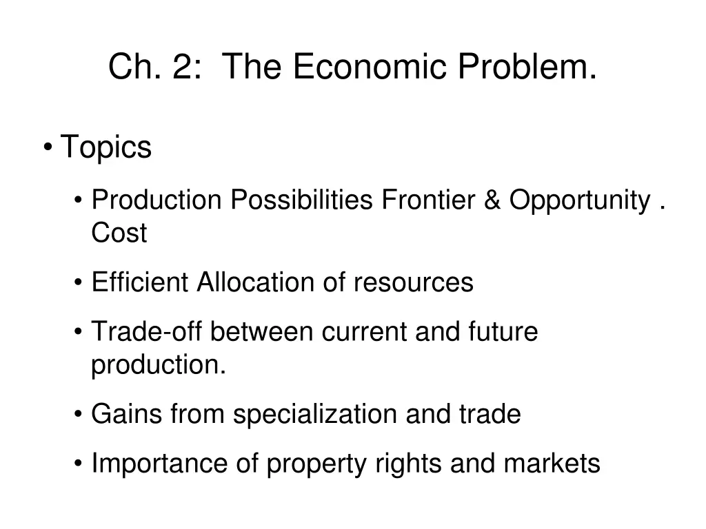 ch 2 the economic problem n.w