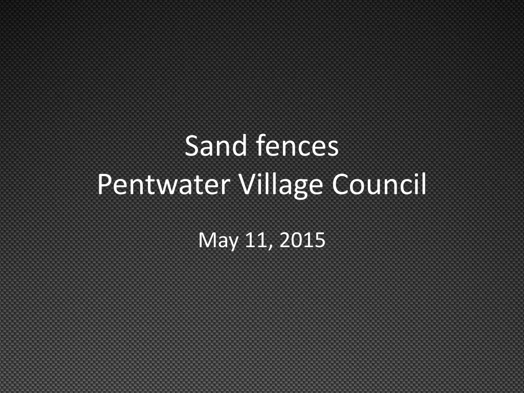 sand fences n.w
