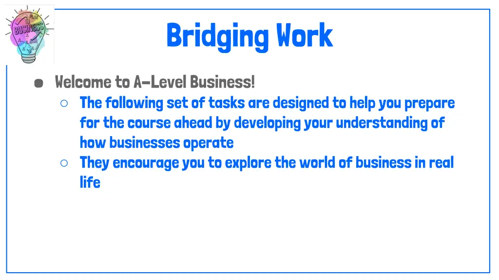 bridging work n.w