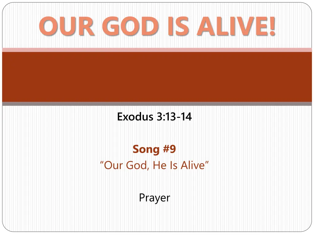 our god is alive n.w