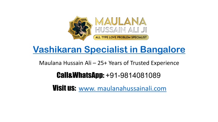 Most Trusted Vashikaran Astrologer in Bangalore