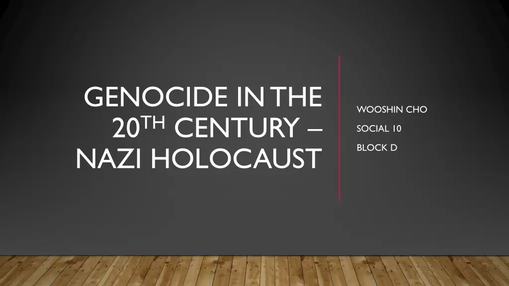 genocide inthe 20 th century nazi holocaust n.w