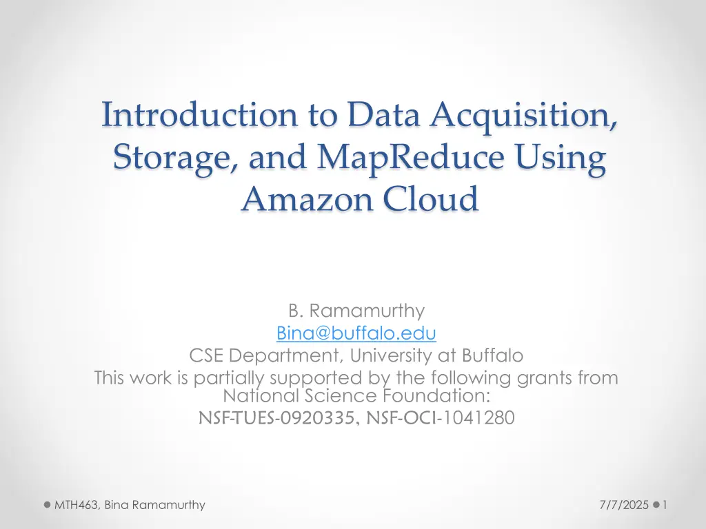 introduction to data acquisition storage n.w