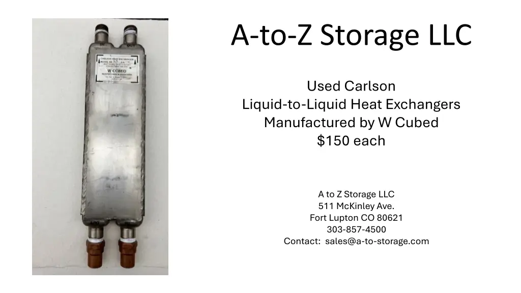 a to z storage llc n.w