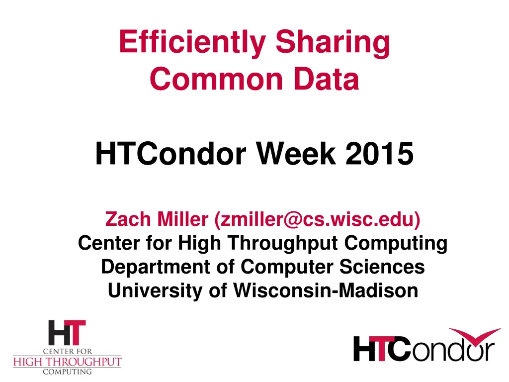 efficiently sharing common data n.w