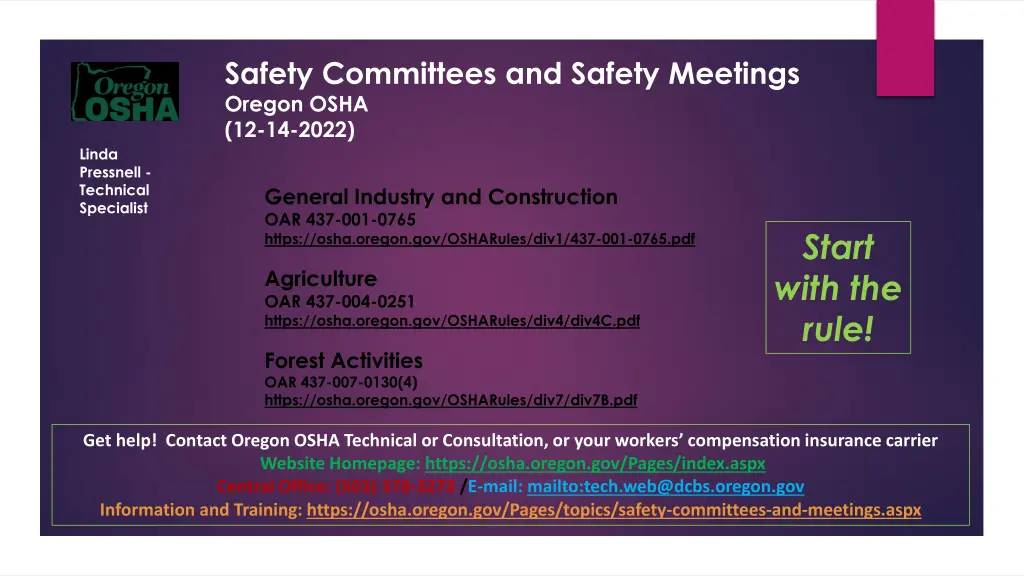 safety committees and safety meetings oregon osha n.w