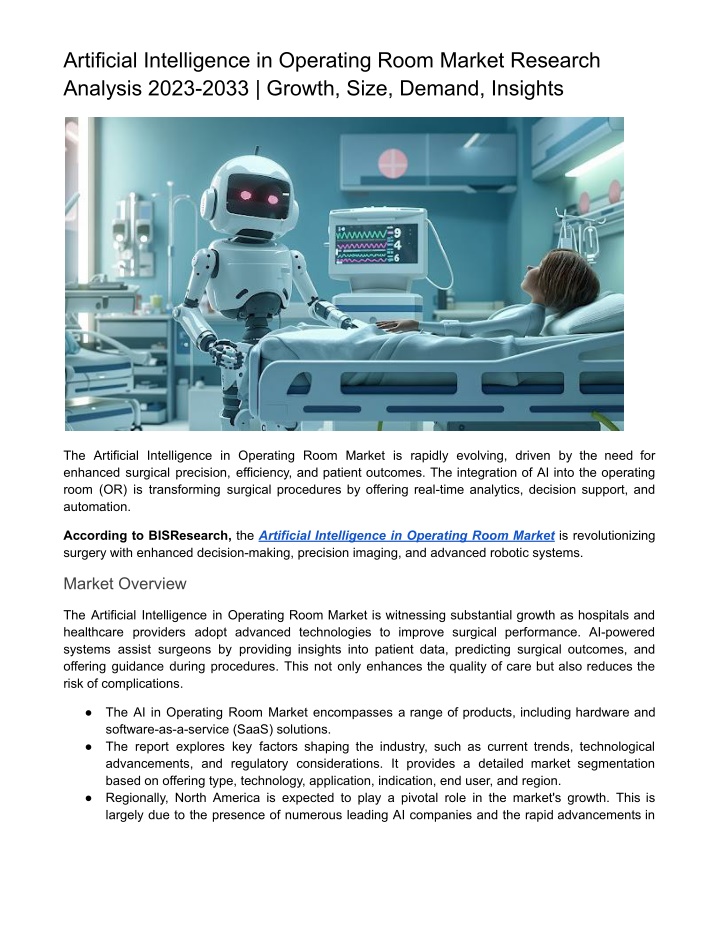 artificial intelligence in operating room market n.w