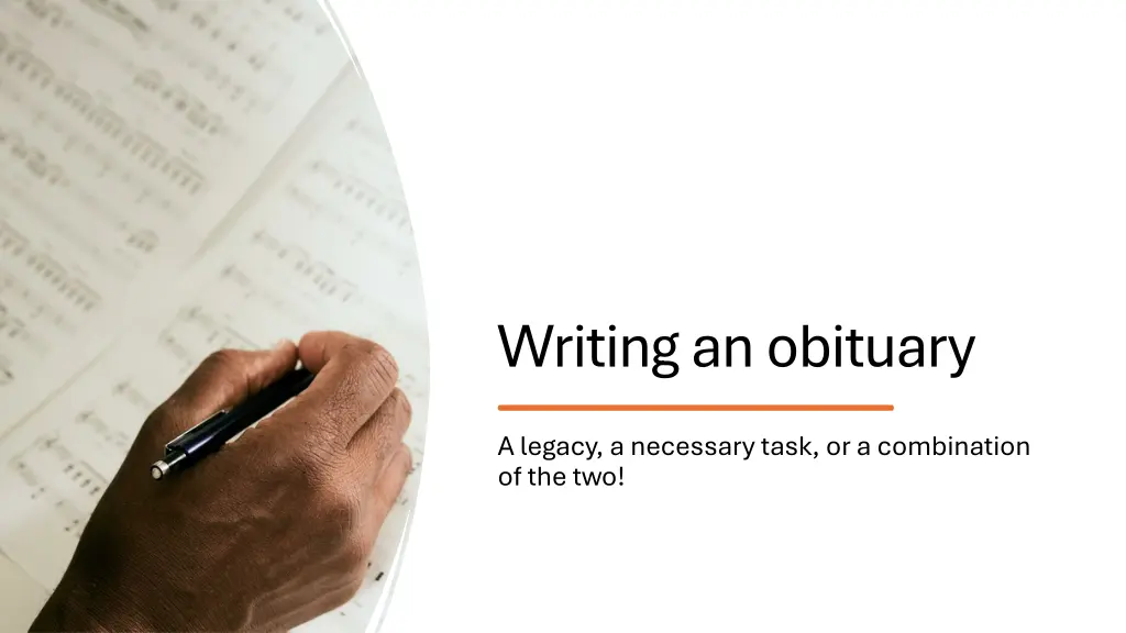 writing an obituary n.w