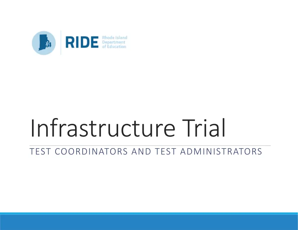 infrastructure trial test coordinators and test n.w