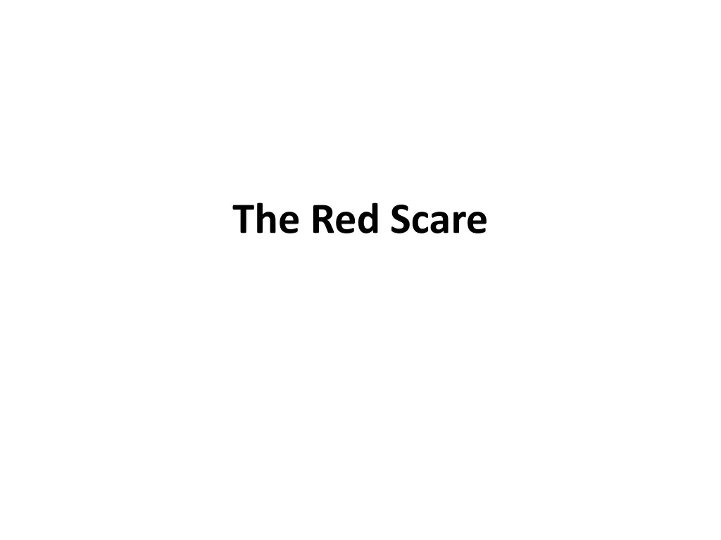 the red scare n.w