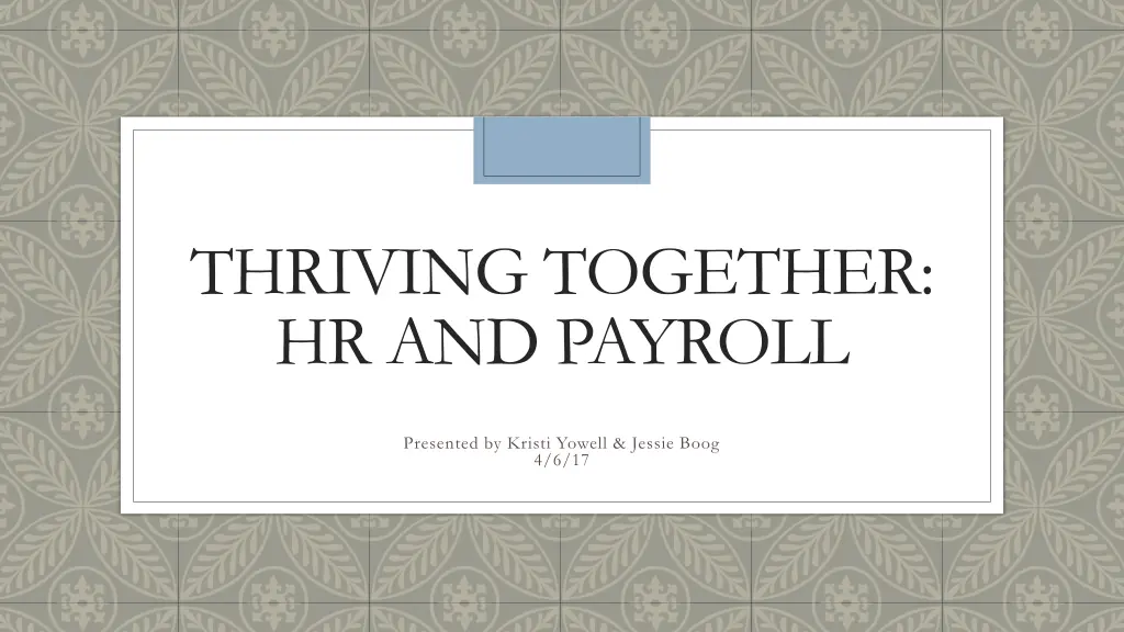thriving together hr and payroll n.w