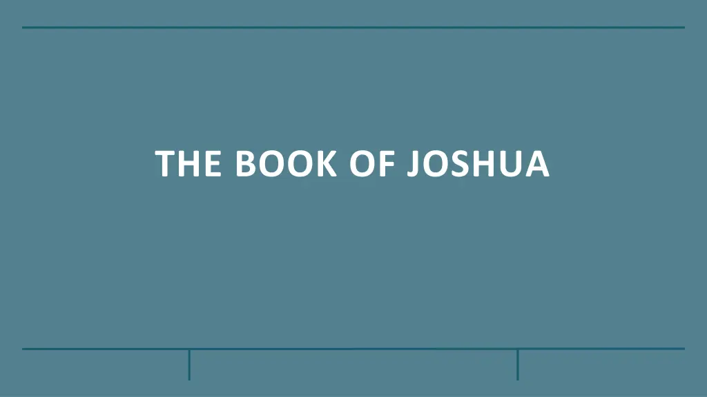 the book of joshua n.w