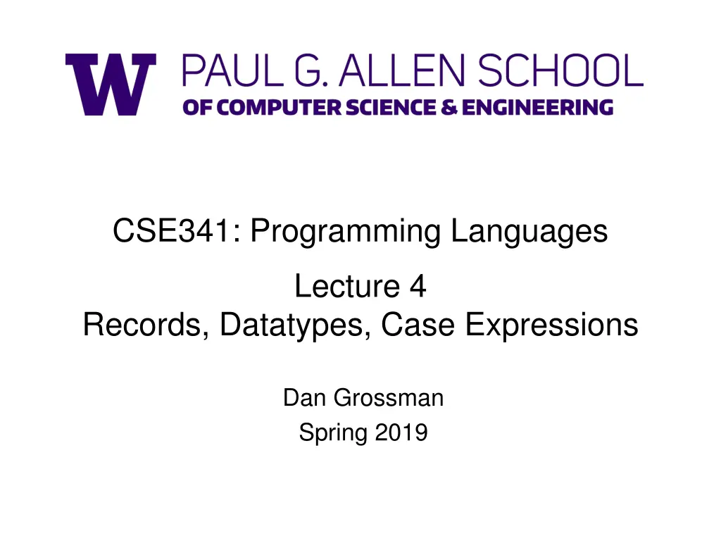 cse341 programming languages n.w
