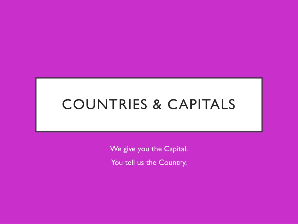 countries capitals n.w