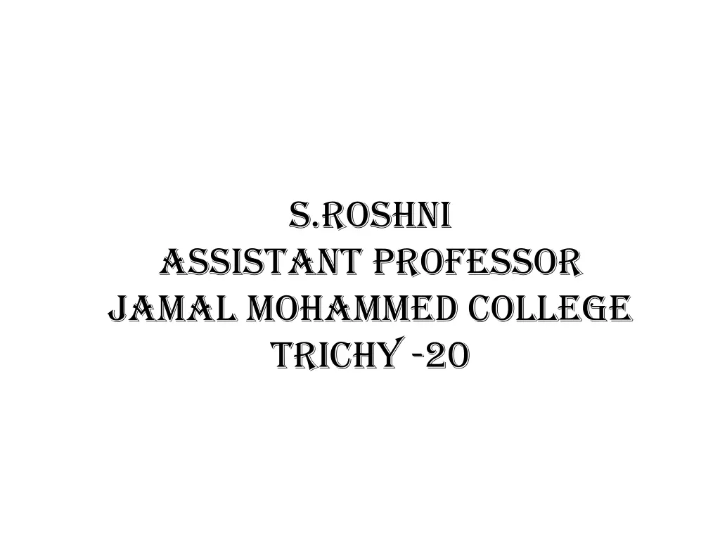 s roshni n.w