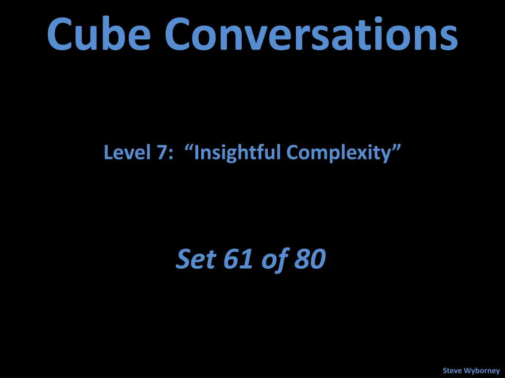 cube conversations n.w
