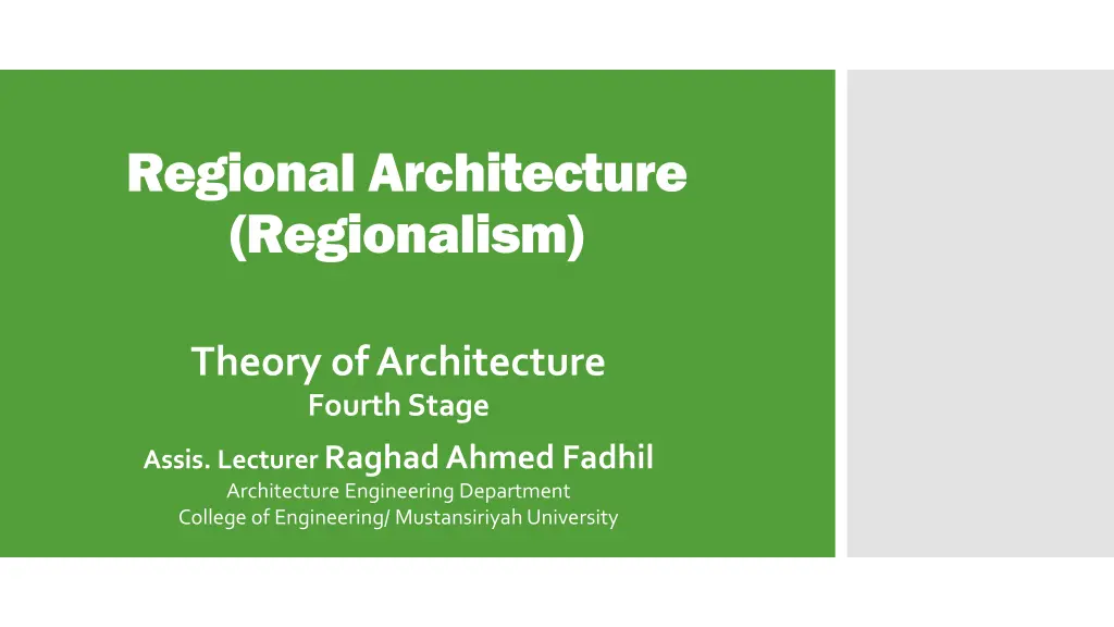 regional architecture regionalism n.w