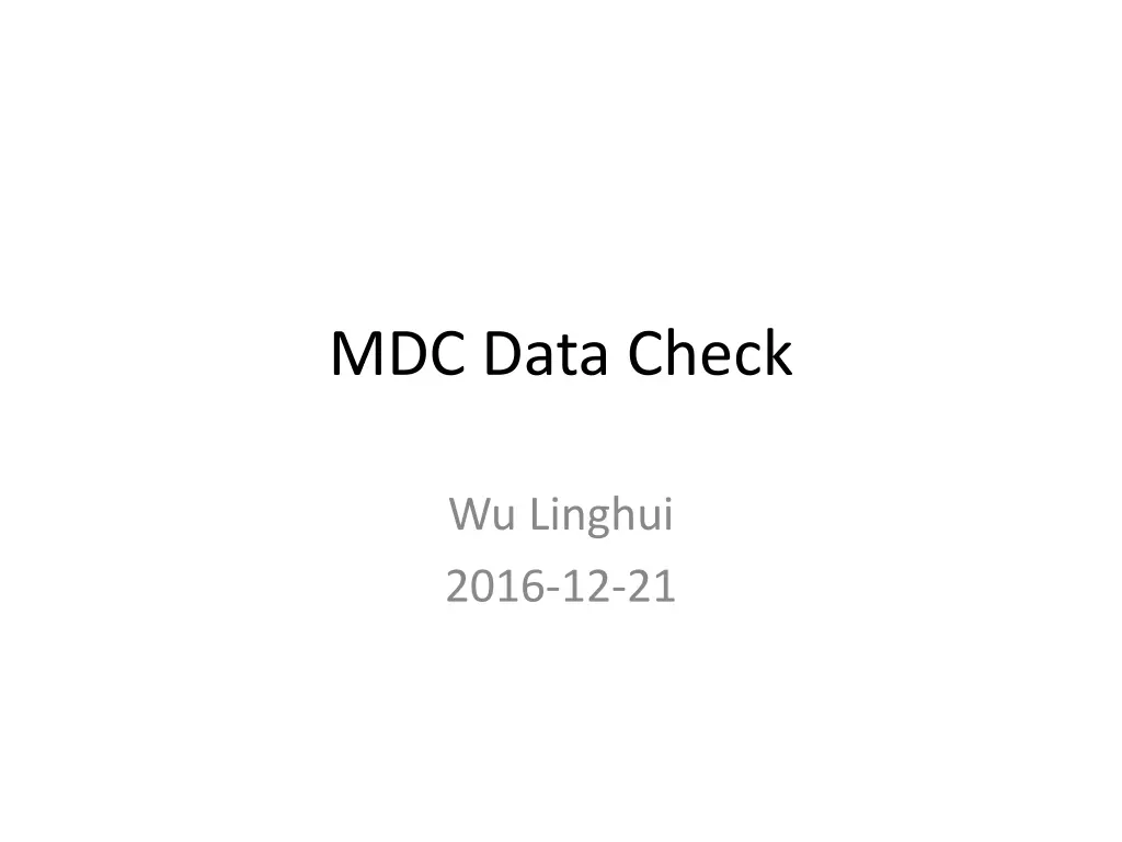 mdc data check n.w