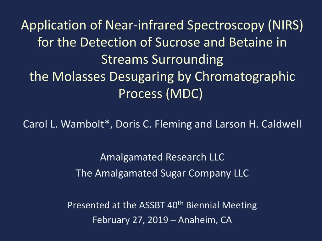 application of near infrared spectroscopy nirs n.w