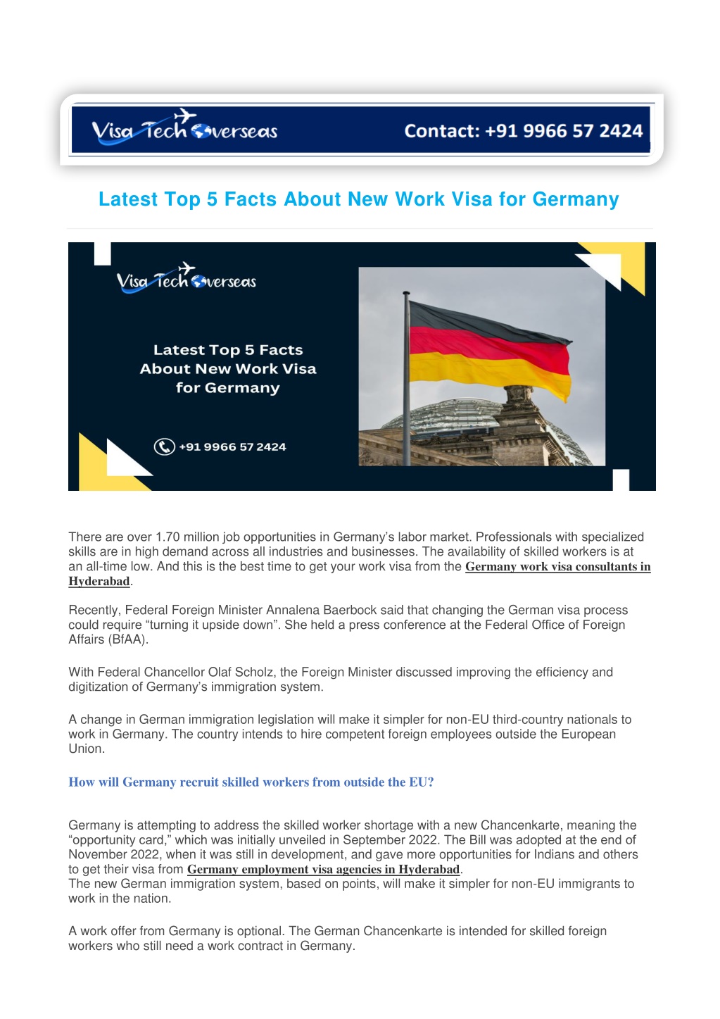latest top 5 facts about new work visa for germany l.w