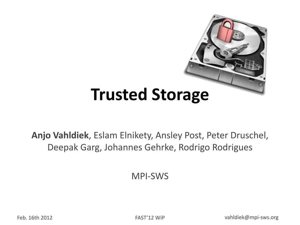 trusted storage n.w