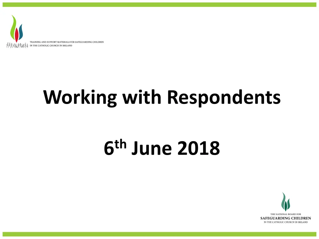 working with respondents n.w