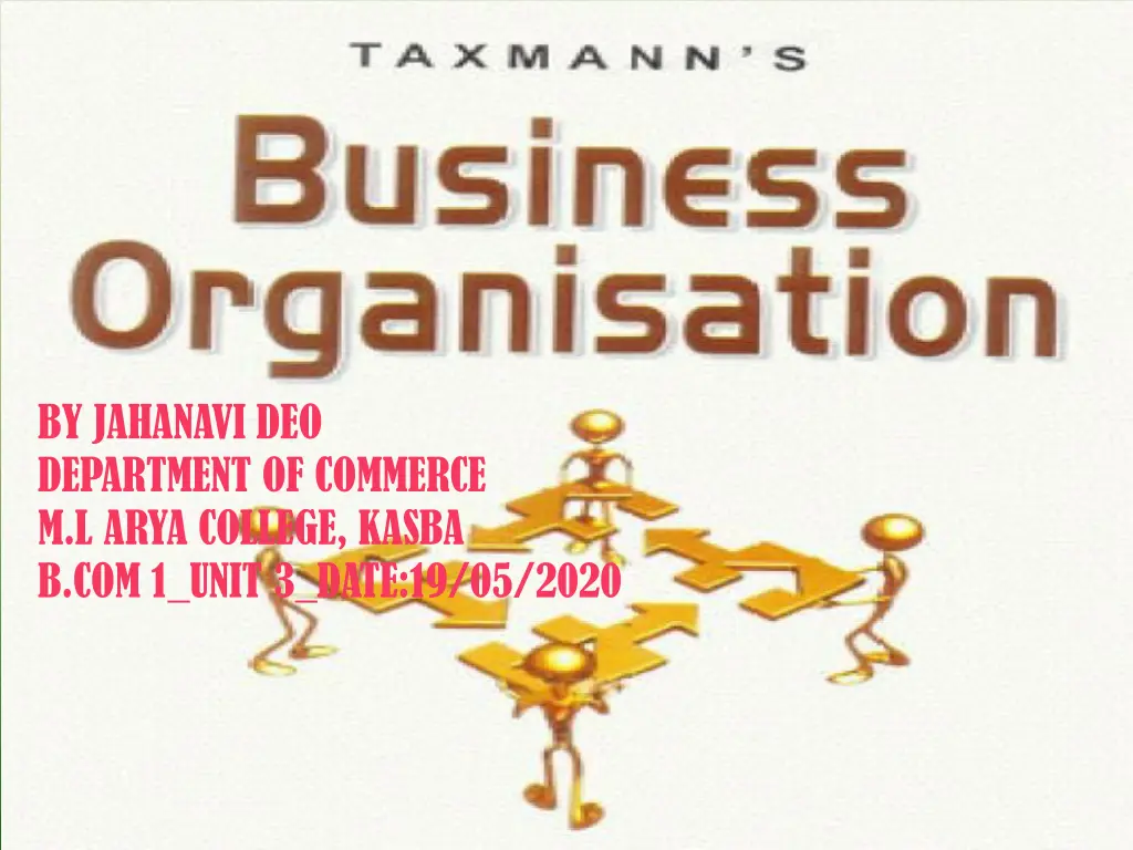 by jahanavi deo department of commerce m l arya n.w