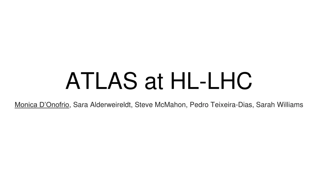 atlas at hl lhc n.w