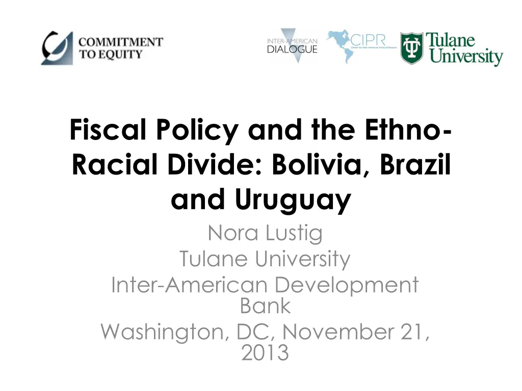 fiscal policy and the ethno racial divide bolivia n.w