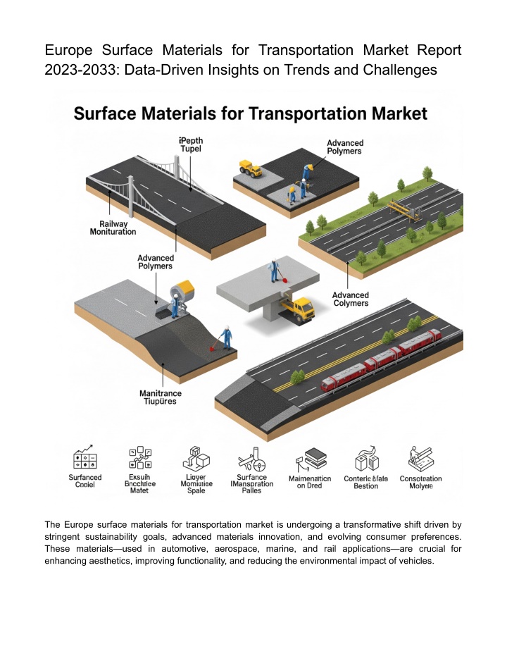 europe surface materials for transportation n.w