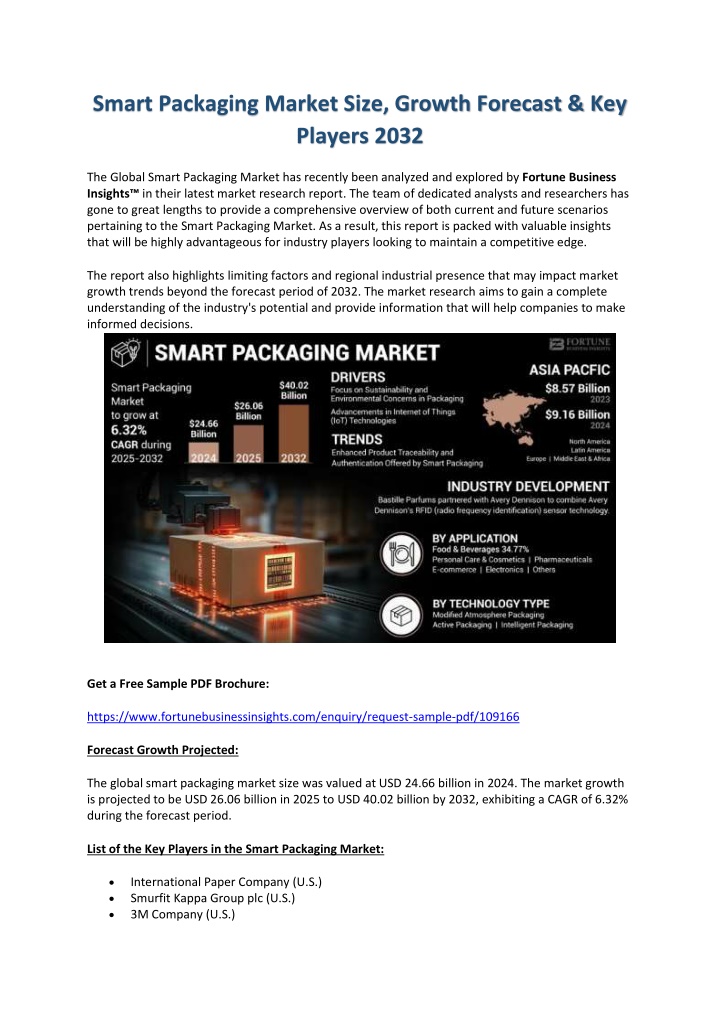 smart packaging market size growth forecast n.w