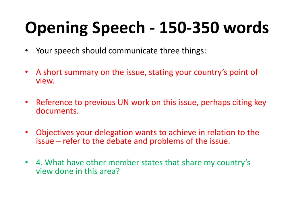 opening speech 150 350 words n.w