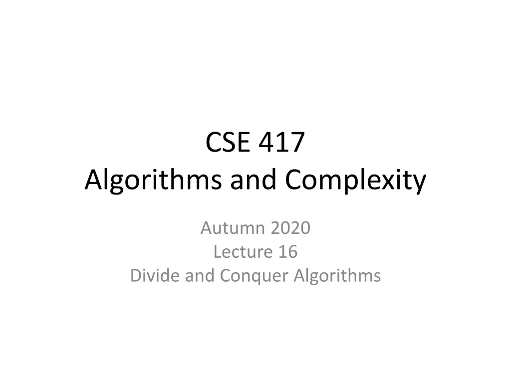 cse 417 n.w
