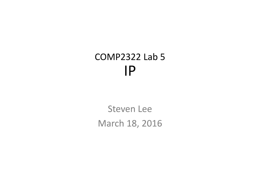 comp2322 lab 5 ip n.w