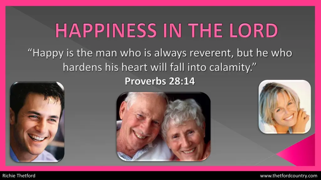 happy is the man who is always reverent n.w