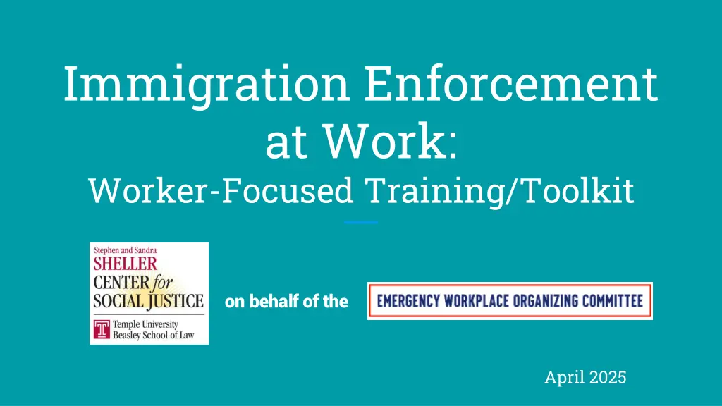 immigration enforcement at work worker focused n.w