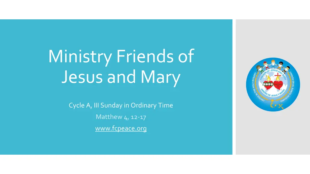ministryfriends of jesusand mary n.w