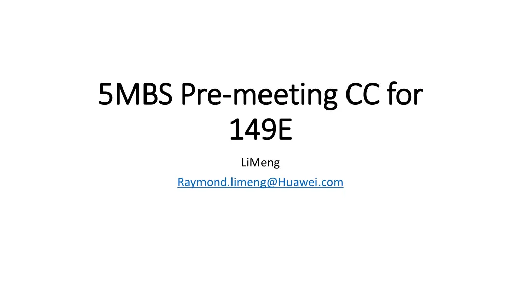 5mbs pre 5mbs pre meeting cc for meeting n.w