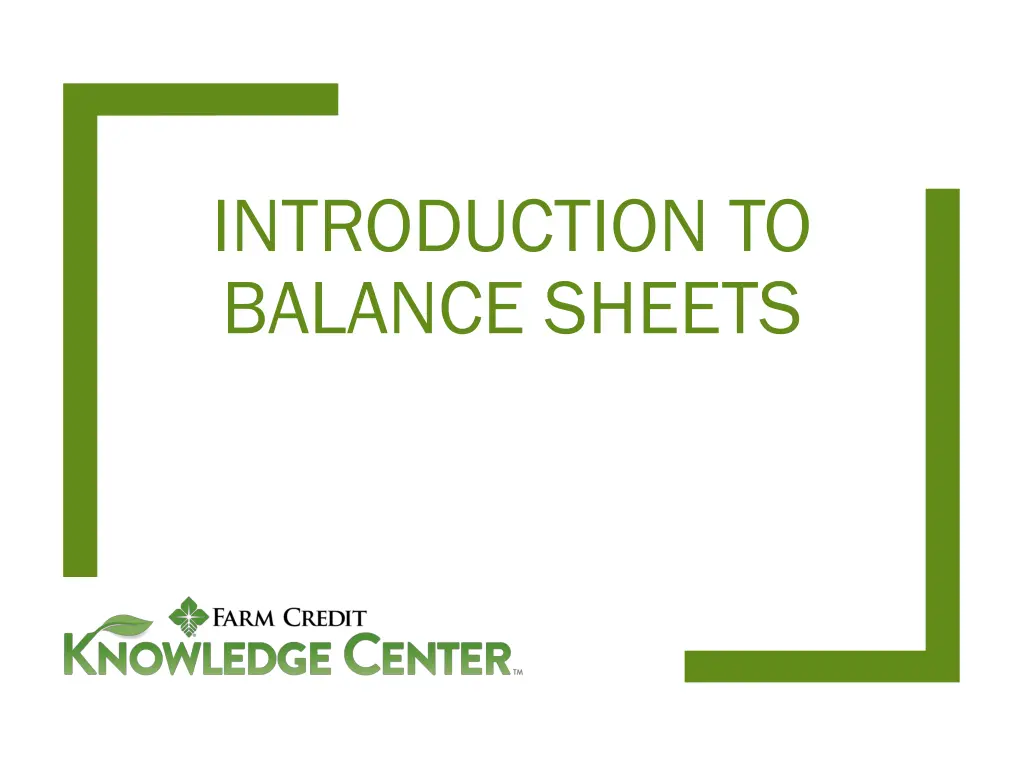 introduction to balance sheets n.w