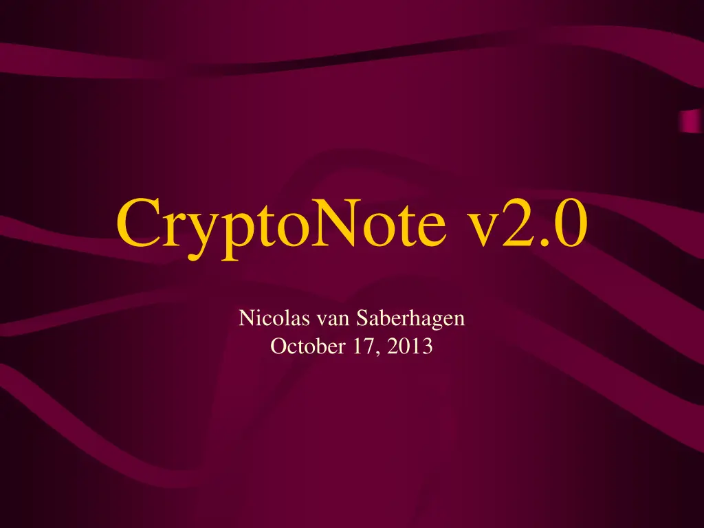 cryptonote v2 0 n.w
