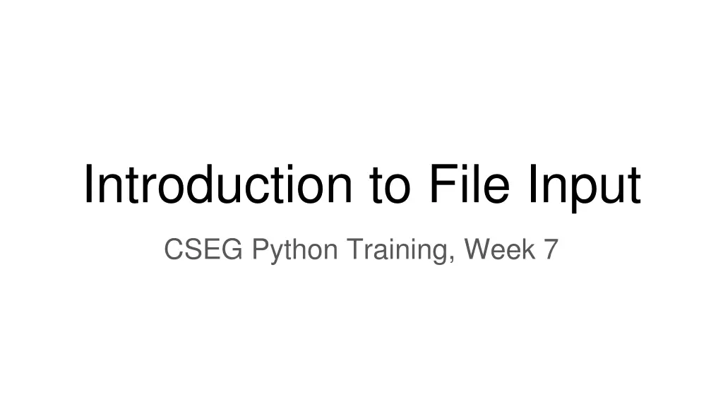 introduction to file input n.w