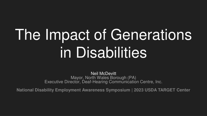 Generational Differences in Disability Advocacy