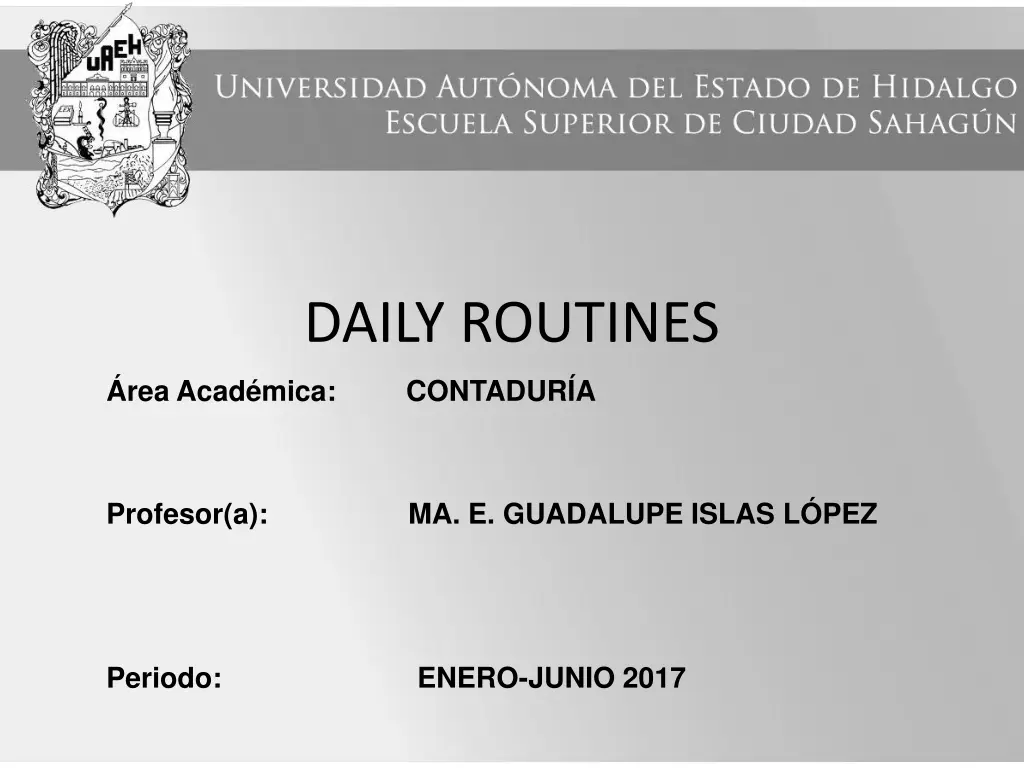 daily routines n.w