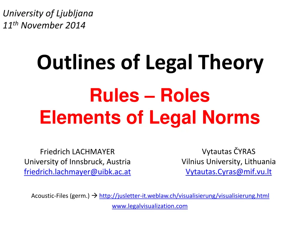 university of ljubljana 11 th november 2014 n.w