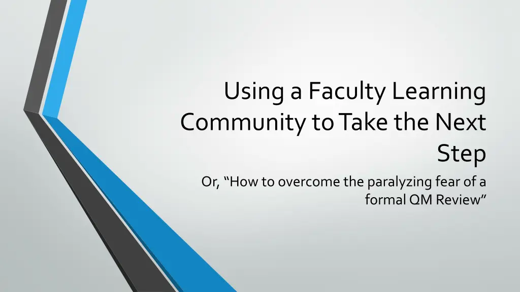 using a faculty learning community to take n.w