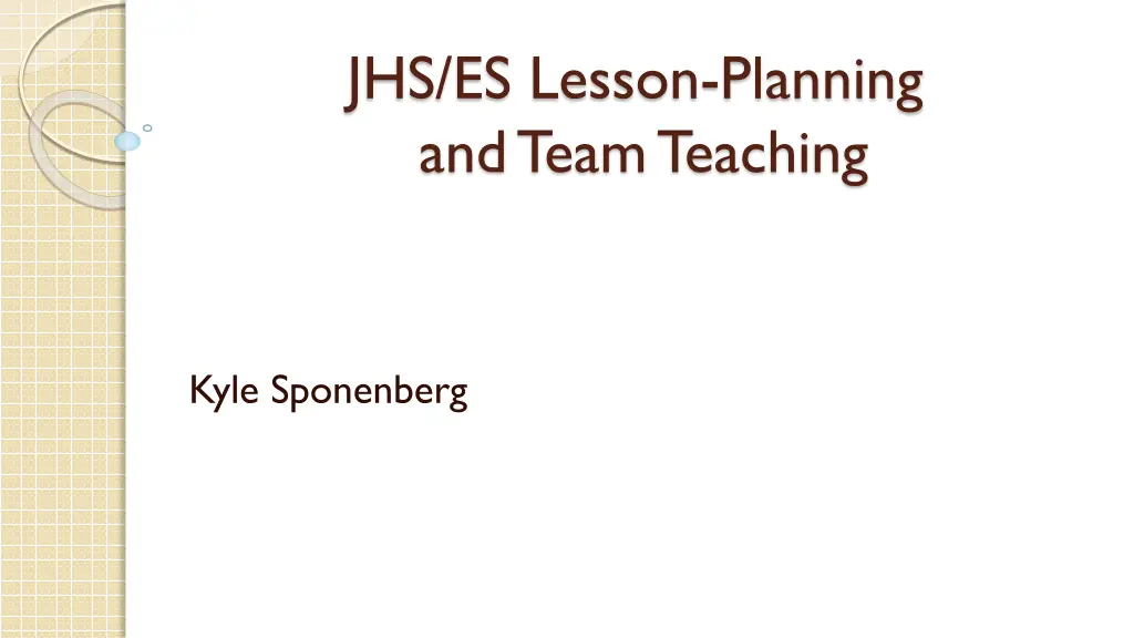 jhs es lesson planning and team teaching n.w