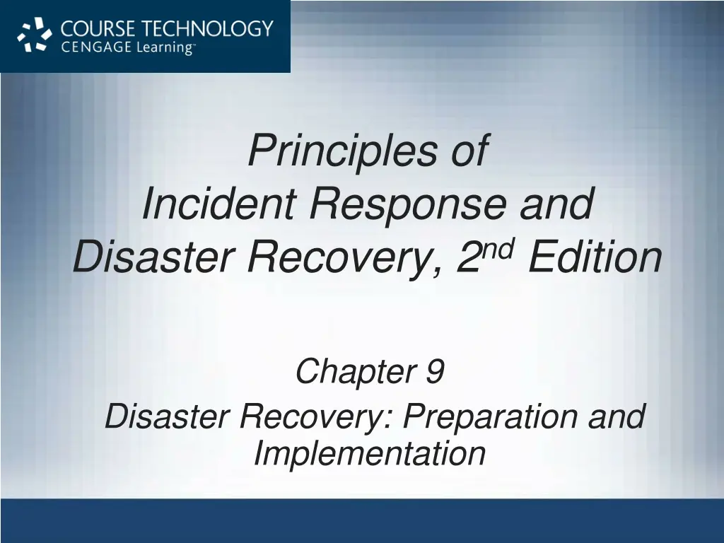 principles of incident response and disaster n.w