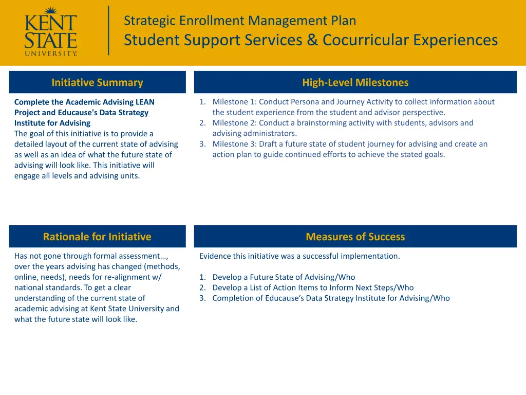 strategic enrollment management plan student n.w
