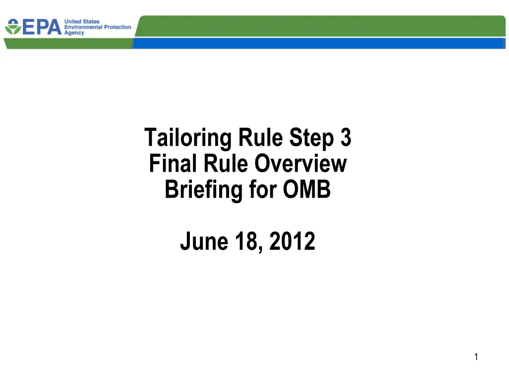 tailoring rule step 3 final rule overview n.w